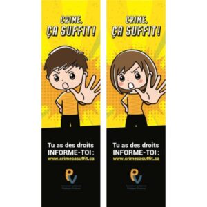 Crime ça suffit! (signets recto verso)